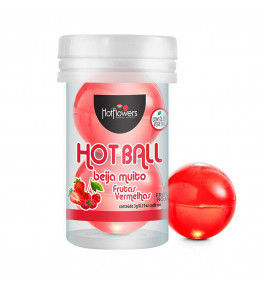 Лубрикант на масляной основе Hot Ball Beija Muito с ароматом ягод (2 шарика по 3 гр.)