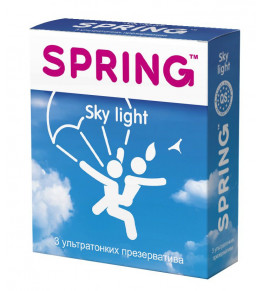 Ультратонкие презервативы SPRING SKY LIGHT - 3 шт.