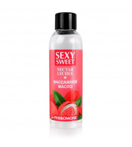 Массажное масло Sexy Sweet Nectar Lychee с феромонами и ароматом личи - 75 мл.
