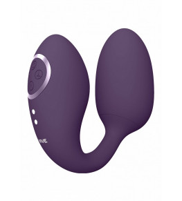 Фиолетовое виброяйцо с дополнительной клиторальной стимуляцией Aika