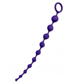 Фиолетовая силиконовая анальная цепочка Grape - 35 см.