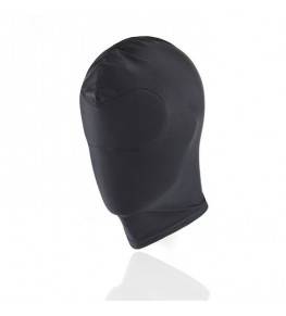 Черный текстильный шлем без прорезей для глаз