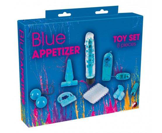 Голубой вибронабор из 8 предметов Blue Appetizer